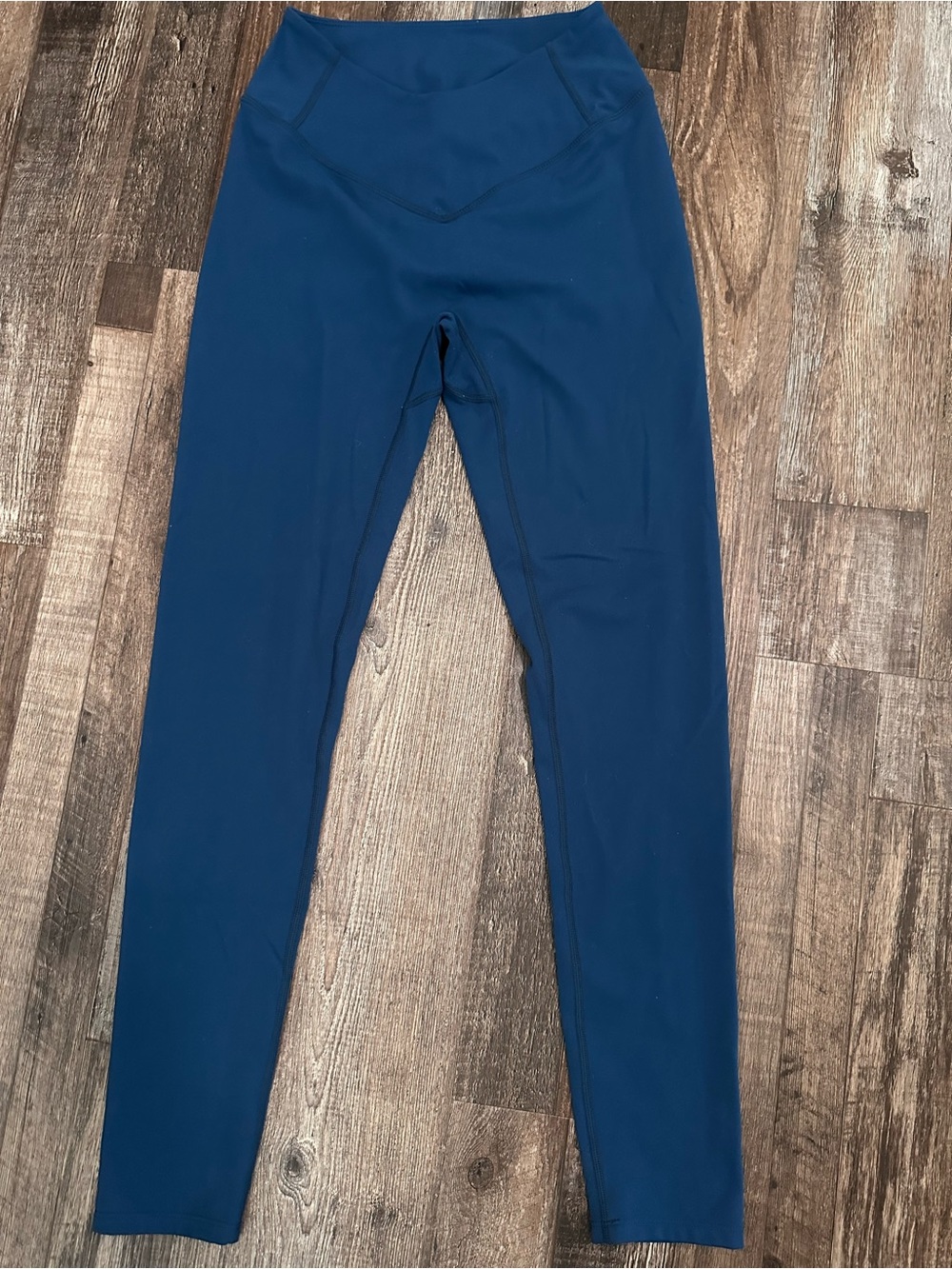 Women's High-Waist Leggings in Deep Teal Blue- Med.